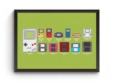 Quadro Arte Cronologia Game Boy Poster