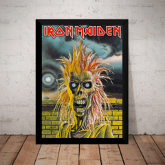 Quadro Banda Iron Maiden Poster Com Moldura 44x32cm