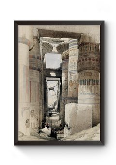 Quadro Interior do templo de Karnac Poster Moldurado