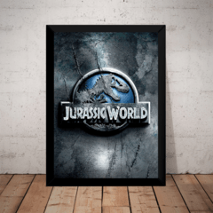 Quadro Filme Jurassic World Reino ameaçado Arte C/ Moldura