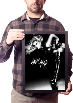 Pôster Na Moldura Rainha Lady Gaga Foto Quadro