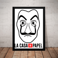 Quadro Decorativo Serie La Casa De Papel Poster Com Moldura