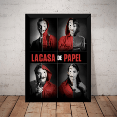 Quadro Decorativo Arte La Casa De Papel Serie Poster Moldura