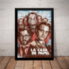 Quadro Decorativo Arte La Casa De Papel Poster Moldurado