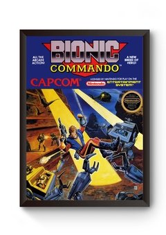 Quadro Capa Bionic Commando Nintendinho Poster Moldurado