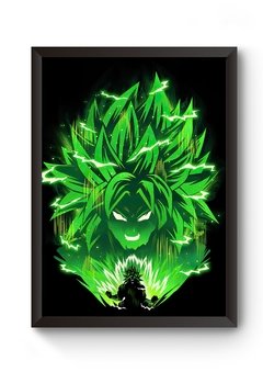 Quadro Arte Simplista Dragon Ball Broly Poster Moldurado