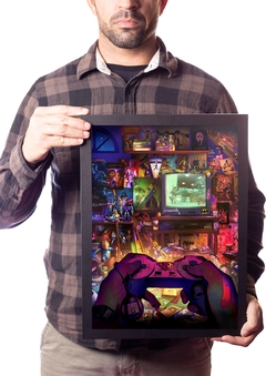 Poster Moldurado Quarto Retro Game Playstation Ps1 Quadro