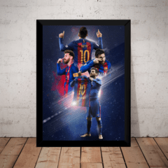 Quadro Decorativo Lionel Messi Barcelona Futebol Arte