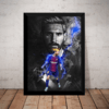 Quadro Decorativo Lionel Messi King Barcelona Futebol Arte