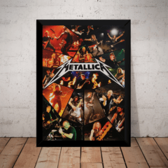 Quadro Banda Metallica Live 44x32cm Moldura