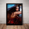 Quadro Gal Gadot Dc Mulher Maravilha Poster Moldura 42x29cm