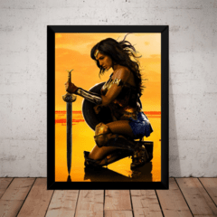 Quadro Mulher Maravilha Gal Gadot Filme Foto Poster Moldura