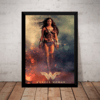 Quadro Filme Mulher Maravilha Gal Gadot Poster Com Moldura