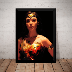 Quadro Mulher Maravilha Liga Da justiça Poster Com Moldura