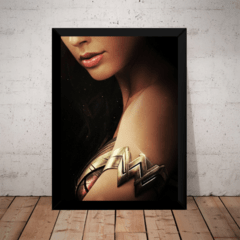 Quadro Gal Gadot Filme Mulher Maravilha Poster Com Moldura