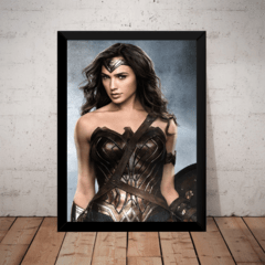 Quadro Gal Gadot Mulher Maravilha Dc Poster Com Moldura