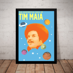 Quadro Musica Tim Maia Soul Mpb Arte Poster Moldurado