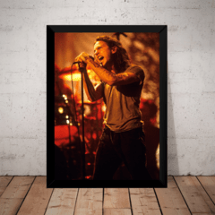 Quadro Banda Pearl Jam Eddie Vedder Foto Poster Moldurado