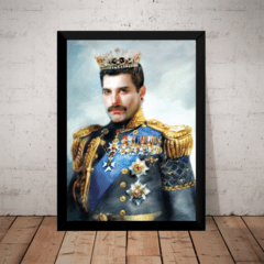 Quadro Freddie Mercury Rei Banda Queen Arte Poster Moldurado