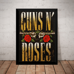Quadro Banda Guns N' Roses Logo Arte Poster Moldurado