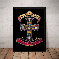 Quadro Guns N' Roses Appetite For Arte Poster Moldurado