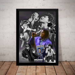 Quadro James Brown Funk Arte Poster Moldurado