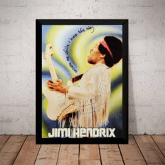 Quadro Decorativo Jimi Hendrix Rock Poster Moldurado