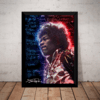 Quadro Jimi Hendrix Rock Foto Arte Poster Com Moldura