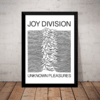 Quadro Joy Division Arte Unknown Pleasures Poster Moldurado