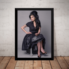 Quadro Decorativo Amy Winehouse Musica Foto Poster Moldurado