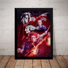 Quadro The Rolling Stones Arte Poster Com Moldura