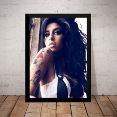 Quadro Musica Amy Winehouse Foto Poster Moldurado