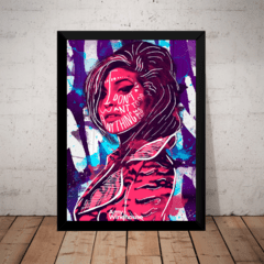 Quadro Musica Amy Winehouse Arte Poster Moldurado