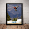 Quadro Decorativo Motocross Mx Foto Poster Com Moldura