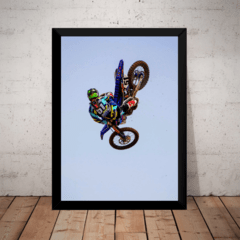 Quadro Freestyle Motocross Foto Poster Com Moldura