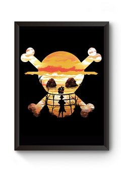 Quadro Arte Simplista One Piece Poster Moldurado