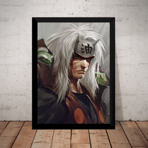 Quadro decorativo Poster Jiraya Naruto Anime Desenho Arte para