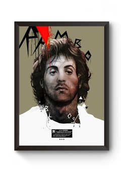 Quadro Arte Stallone Poster Moldurado