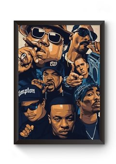 Quadro Grandes Rappers Poster Moldurado