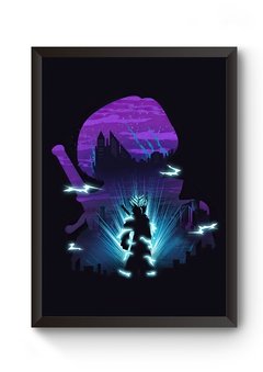 Quadro Arte Dragon Ball Z Trunks Poster Moldurado