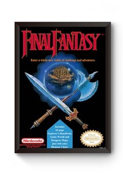 Quadro Capa Final Fantasy Nintendinho Poster Moldurado