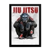 Quadro Jiu Jitsu Decoração Dojo Kimono Macaco Arte