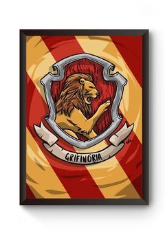 Quadro Harry Potter Grifinória Poster Moldurado
