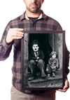 Quadro The Kid Charlie Chaplin Foto Poster Moldurado
