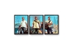 Kit 3 Quadros A4 Game GTA  5 Poster Moldurado