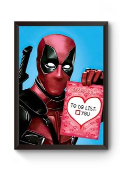 Quadro Arte Filme Deadpool Poster Moldurado