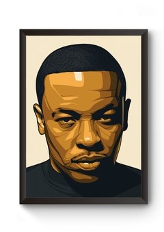 Quadro Rap Dr Dre Poster Moldurado