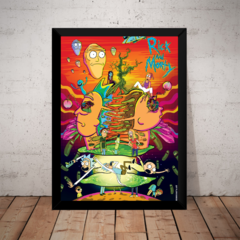 Quadro Rick And Morty Arte Poster Com Moldura