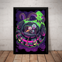 Quadro Rick And Morty Geek Arte Poster Com Moldura