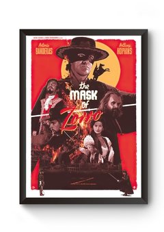 Quadro Arte A Máscara do Zorro Poster Moldurado